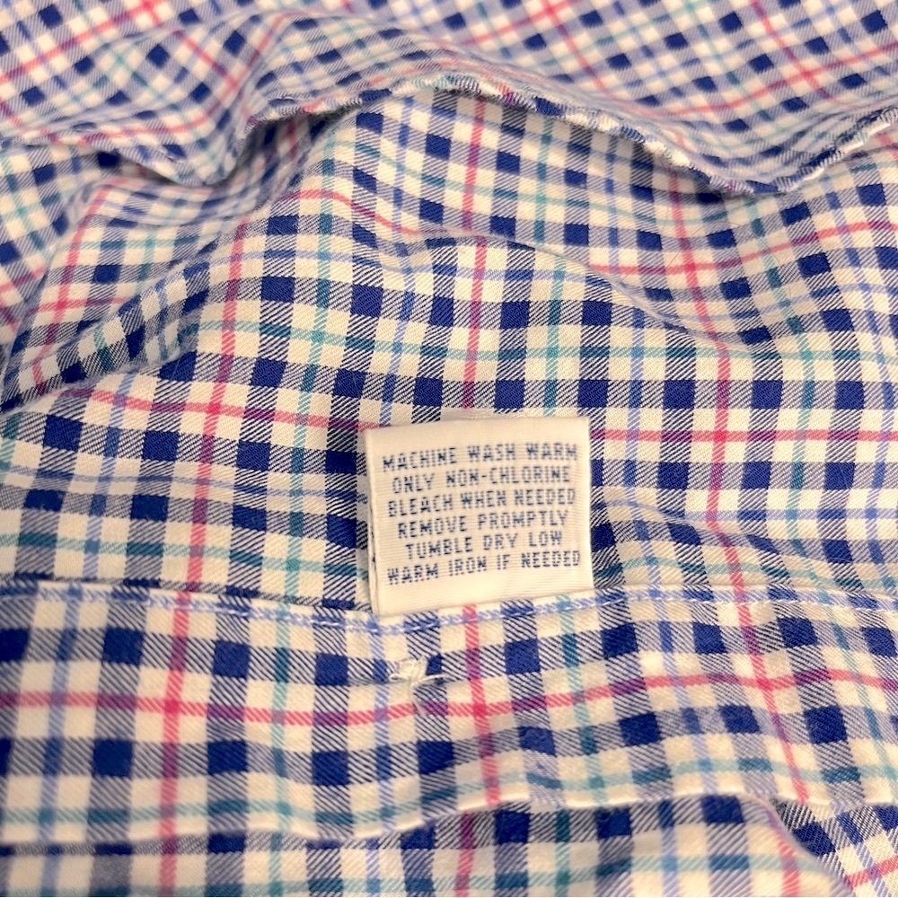 Imperfect Polo Ralph Lauren Plaid Men's Shirt 100% cotton 2XB Big long‎ sleeved - Picture 10 of 13